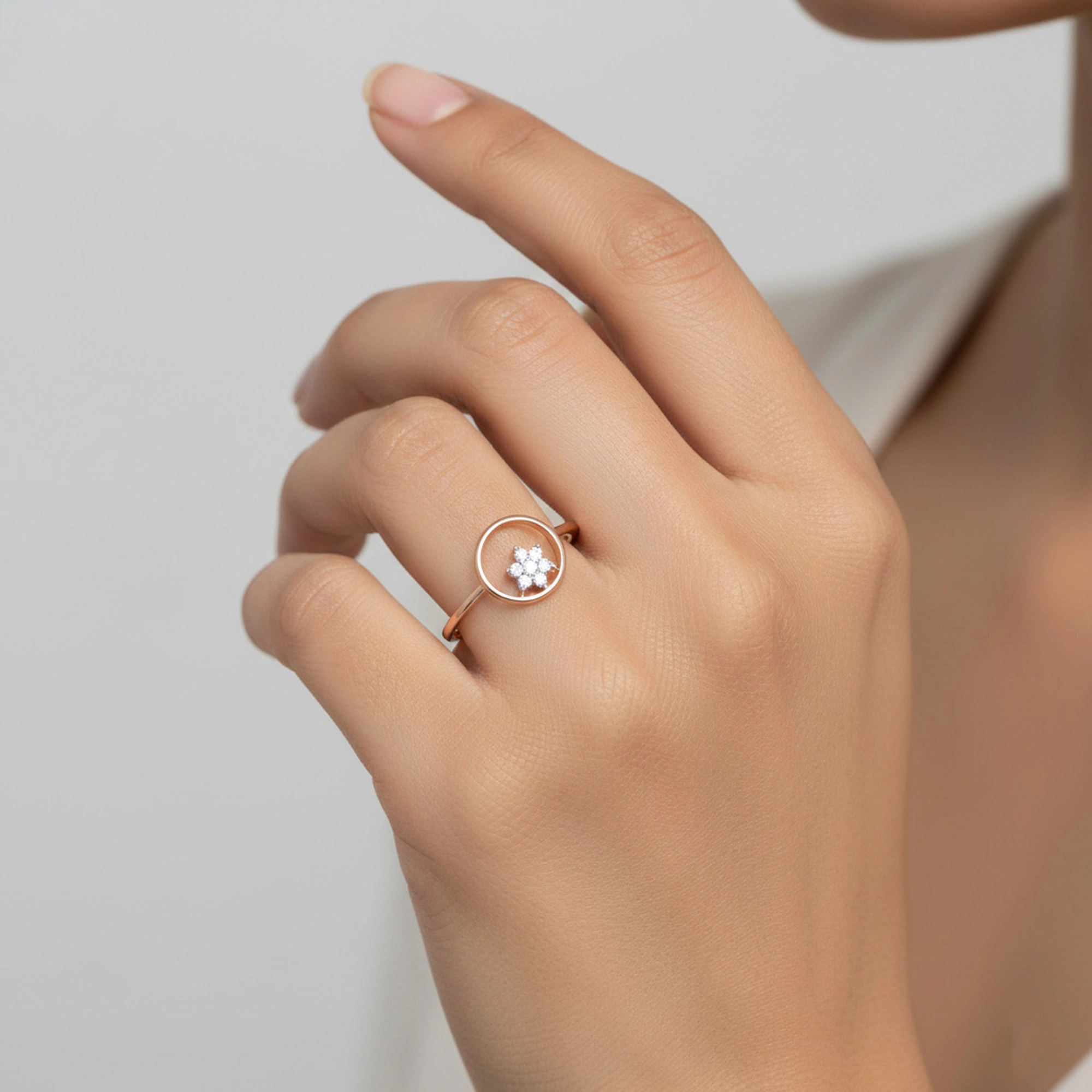 Rose Gold Diamond Ring - Image 3