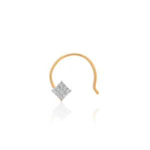Yellow Gold Diamond Nose Pin