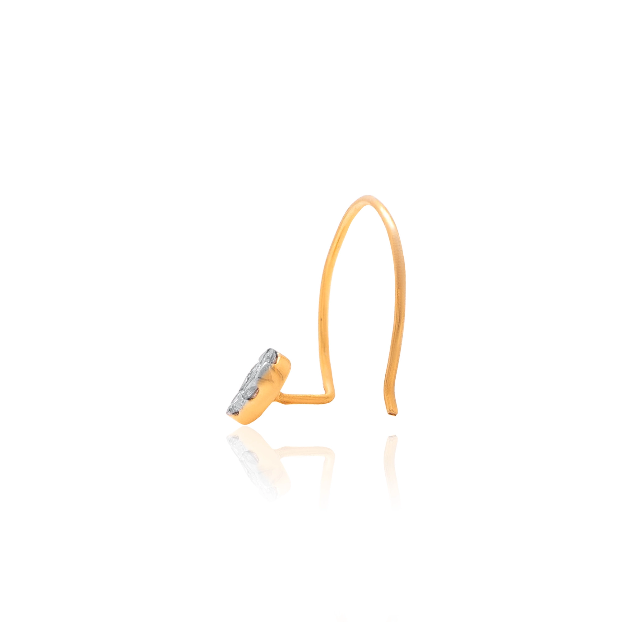 Yellow Gold Diamond Nose Pin - Image 2