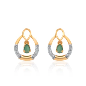 Yellow Gold Diamond Earrings
