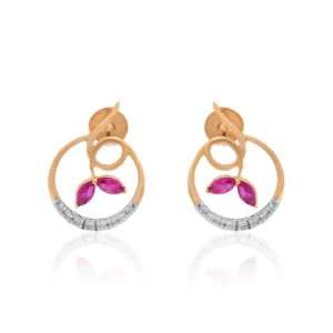 Yellow Gold Diamond Earrings
