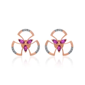 Rose Gold Diamond Earrings