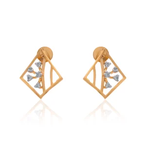 Yellow Gold Diamond Earrings