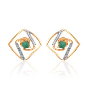 Yellow Gold Diamond Earrings