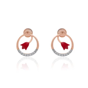 Rose Gold Diamond Earrings