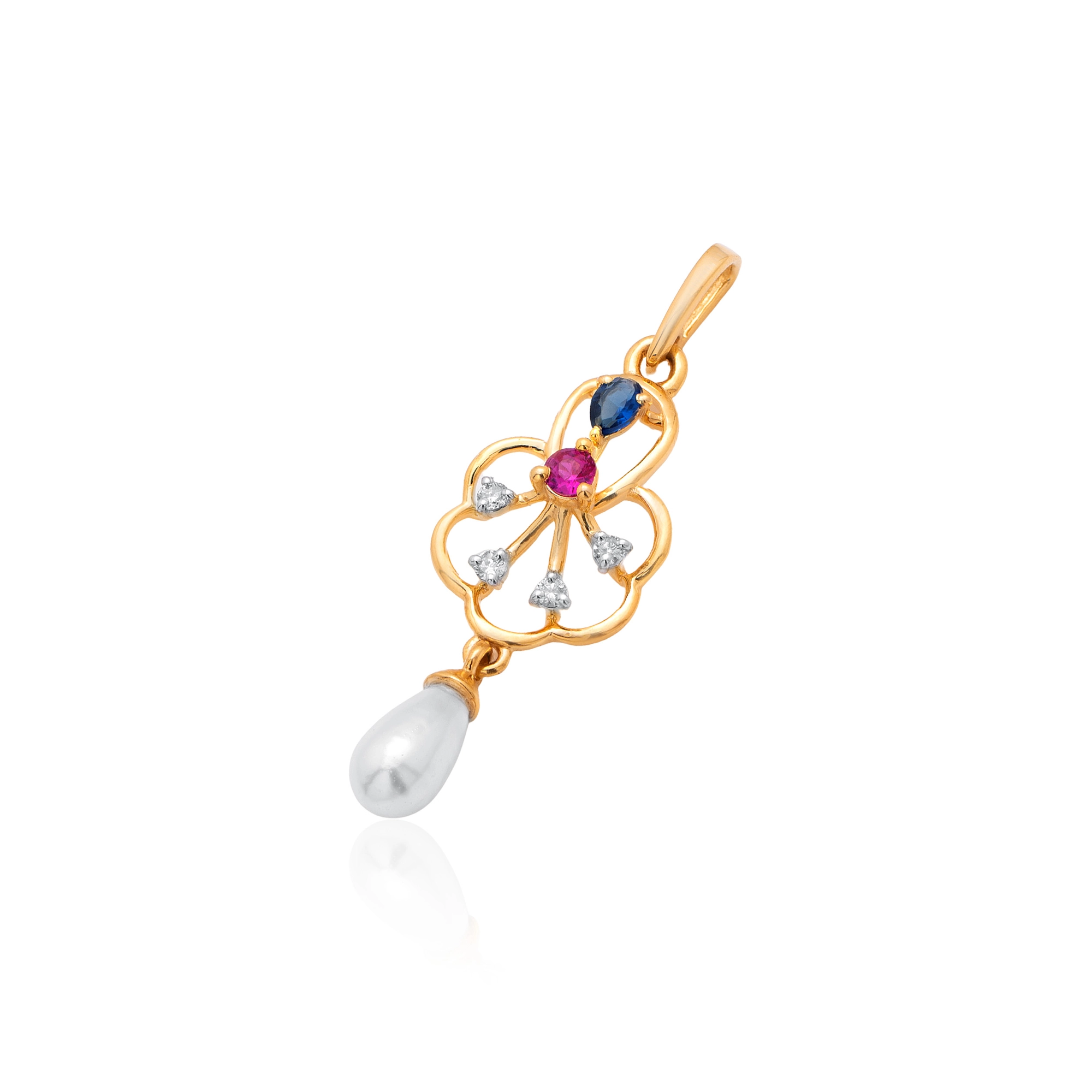 Yellow Gold Diamond Pendant - Image 2