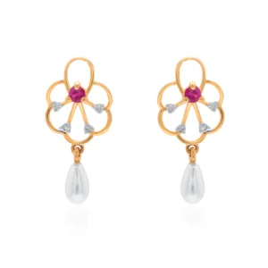 Yellow Gold Diamond Earrings