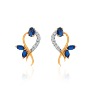 Yellow Gold Diamond Earrings
