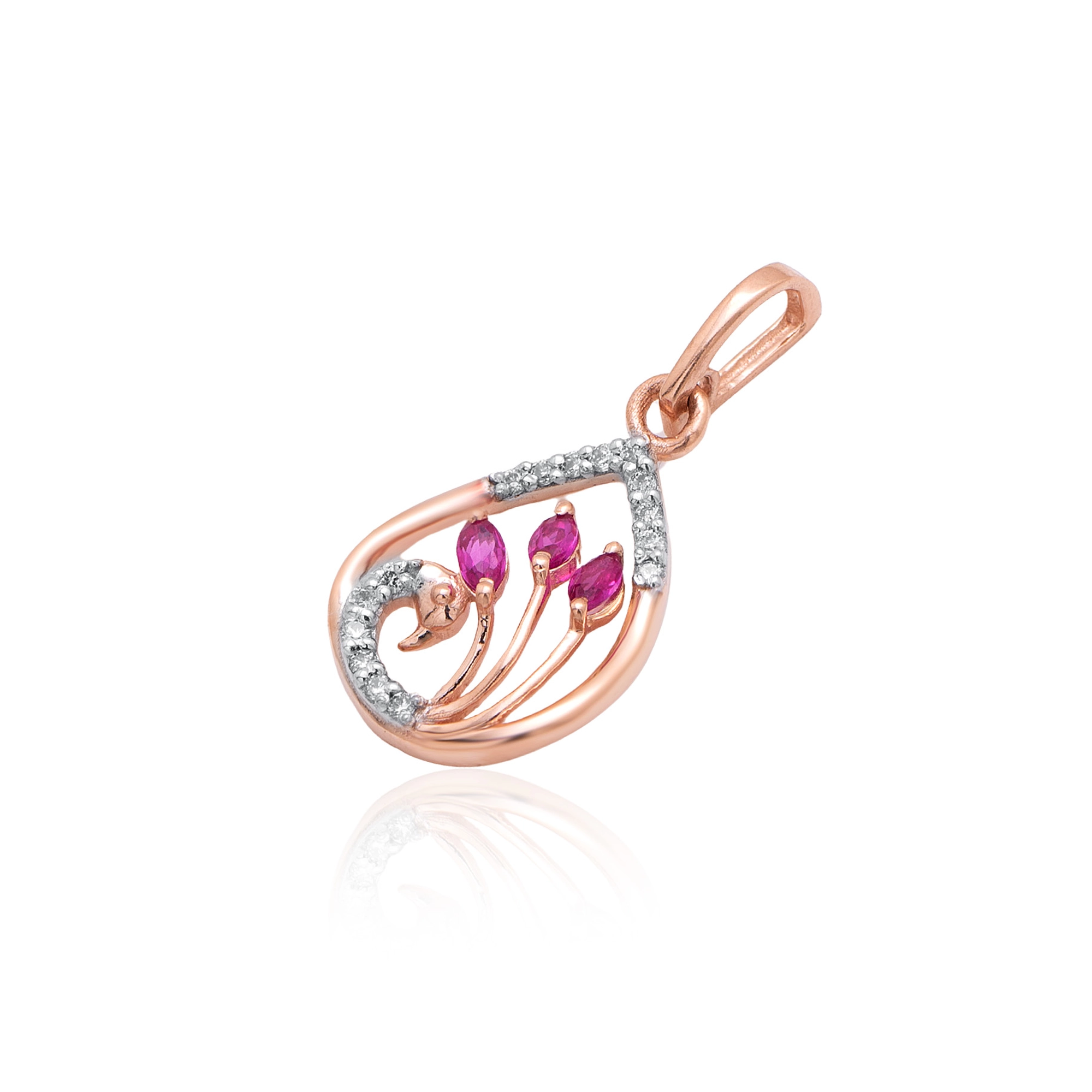 Rose Gold Diamond Pendant - Image 2