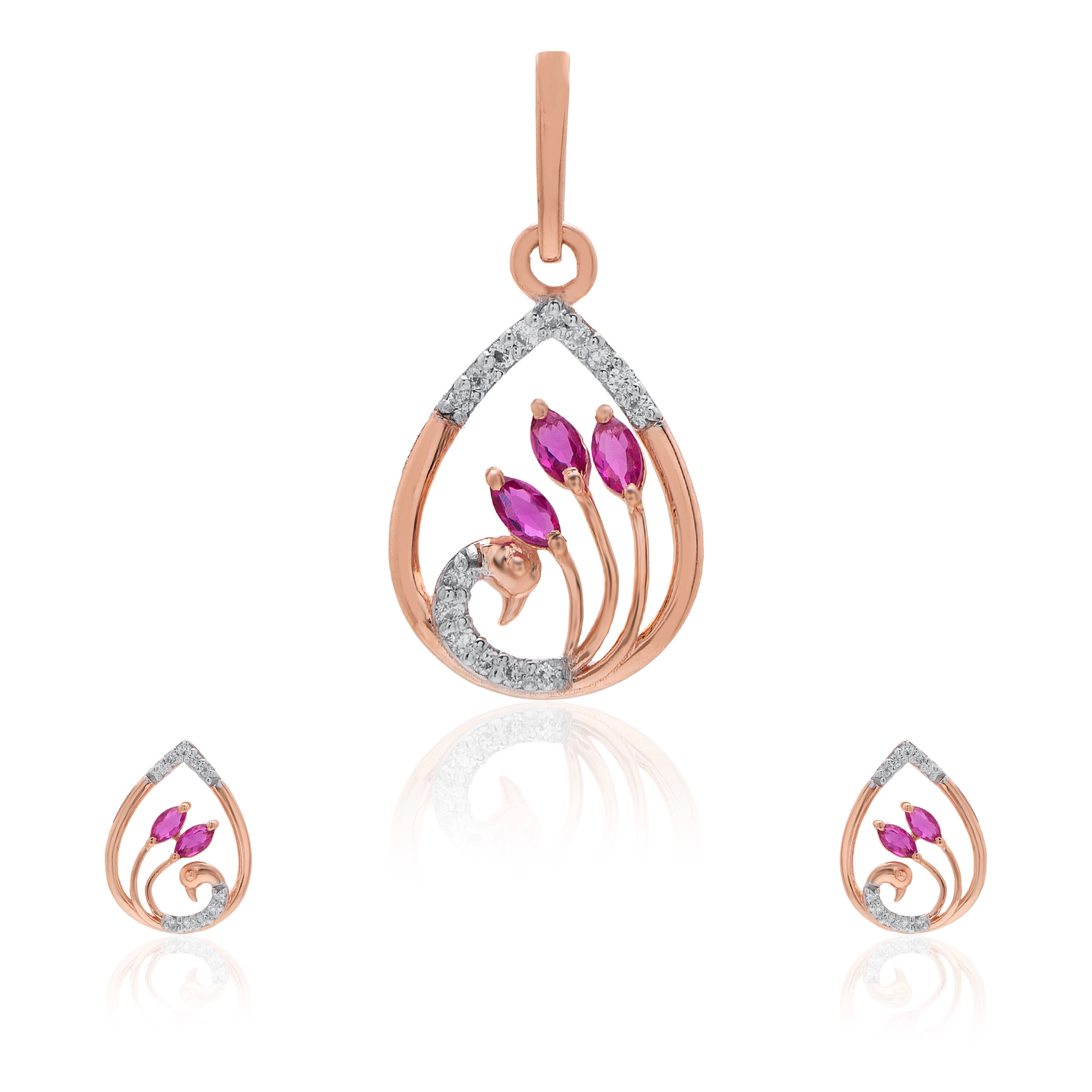 Rose Gold Diamond Pendant - Image 3