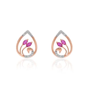 Rose Gold Diamond Earrings