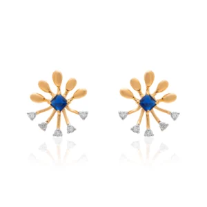 Yellow Gold Diamond Earrings