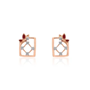Rose Gold Diamond Earrings