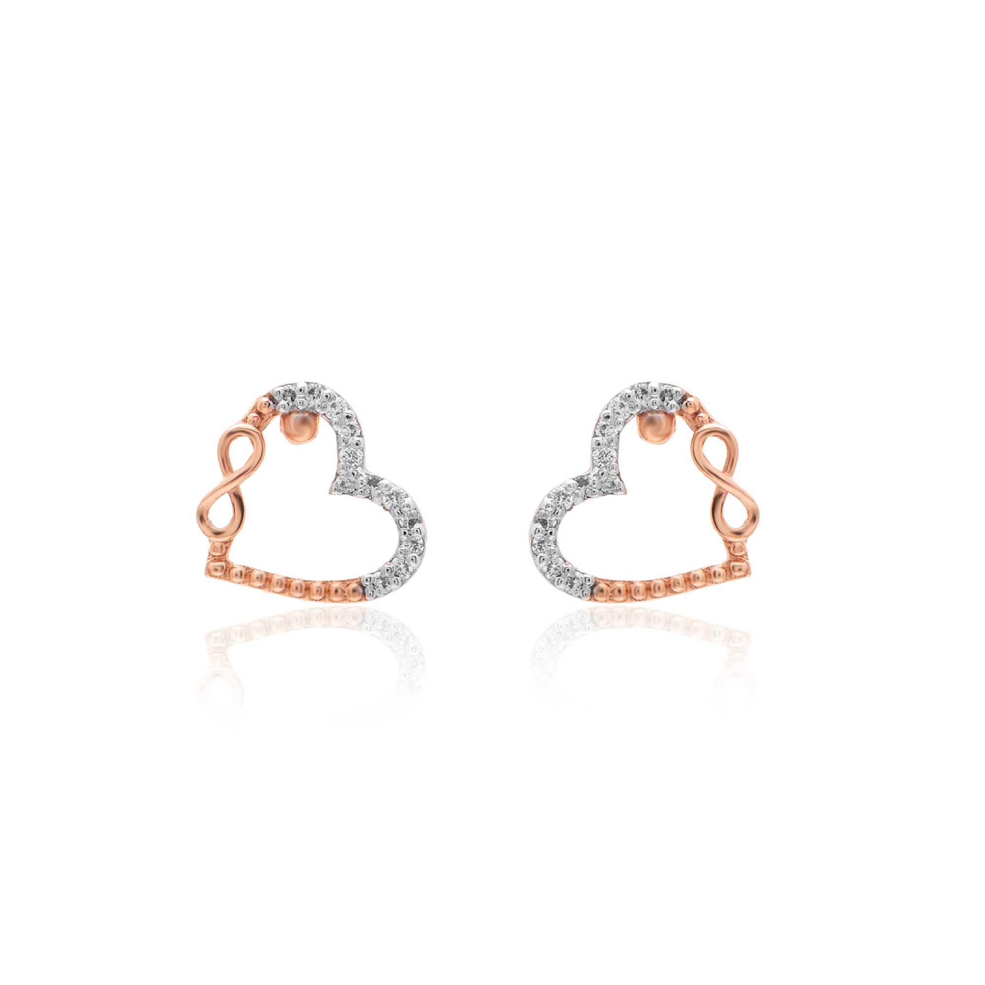 Rose Gold Diamond Earrings - Image 2