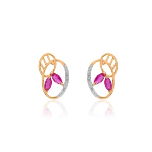 Yellow Gold Diamond Earrings