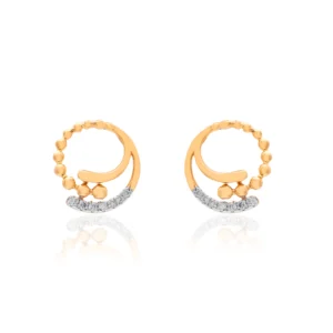 Yellow Gold Diamond Earrings