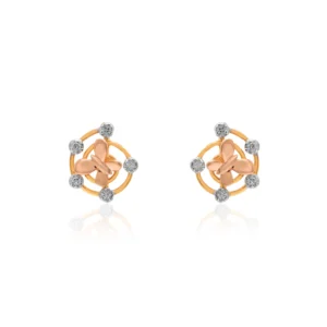Yellow Gold Diamond Earrings