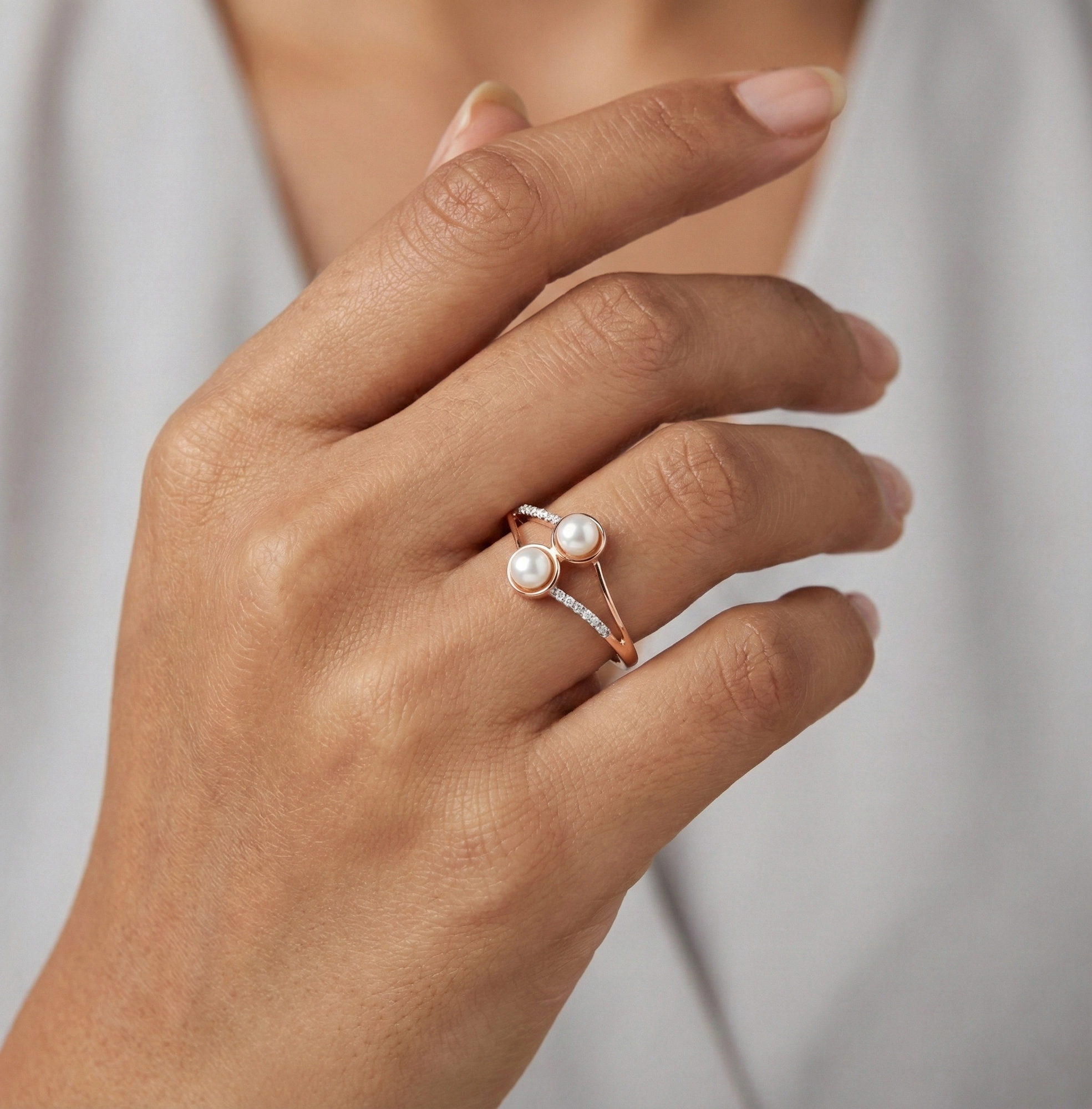 Rose Gold Diamond Ring - Image 2