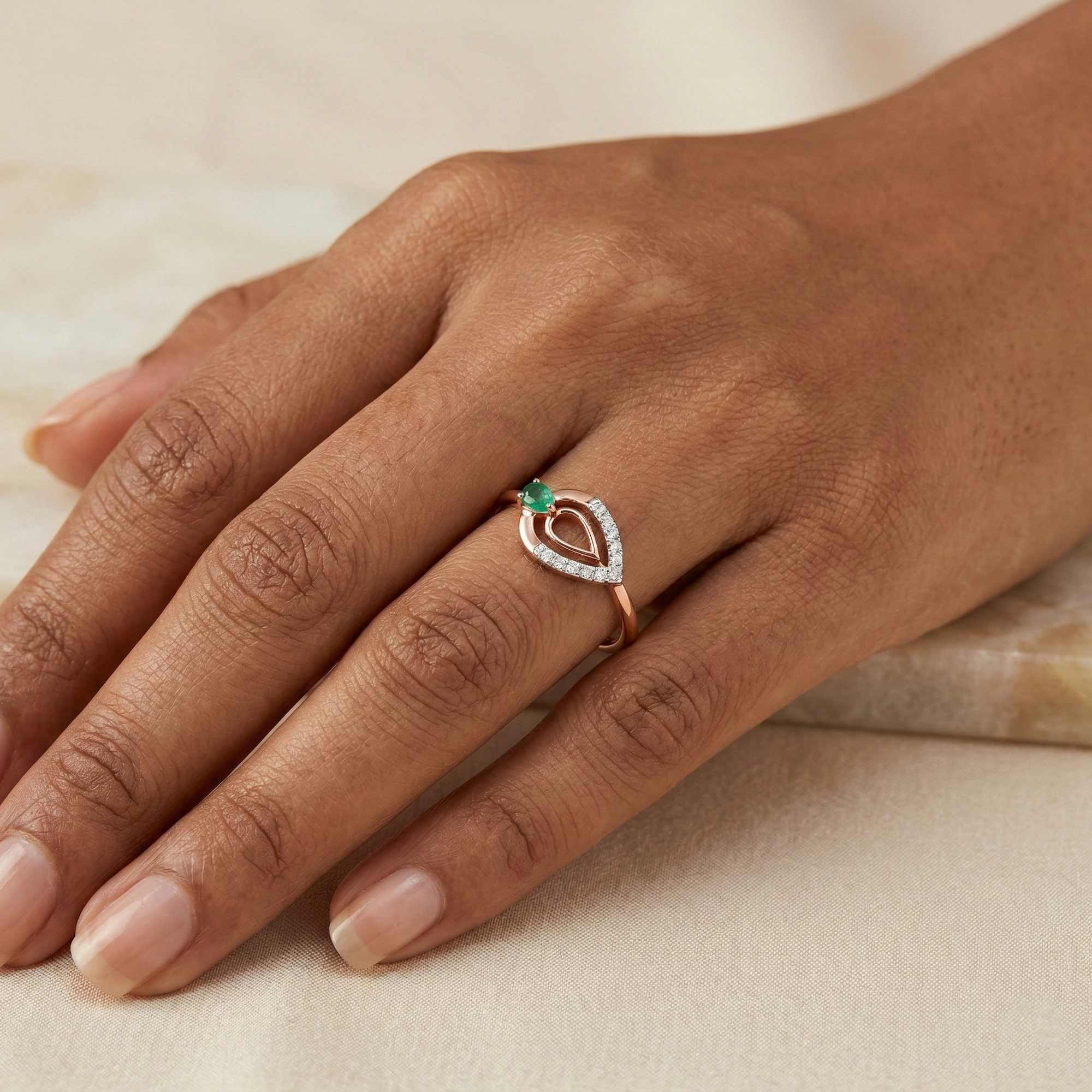 Rose Gold Diamond Ring - Image 2