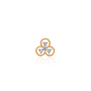 Yellow Gold Diamond Nose Pin