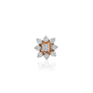 Yellow Gold Diamond Nose Pin