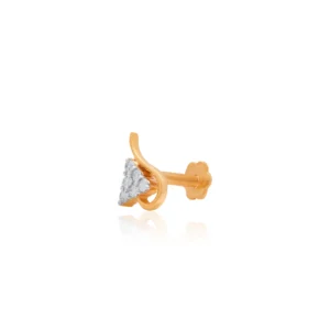 Yellow Gold Diamond Nose Pin