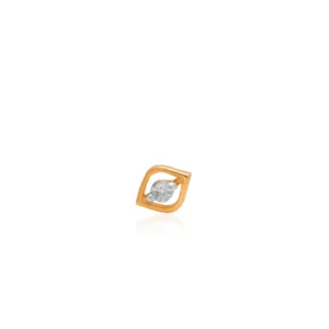 Yellow Gold Diamond Nose Pin