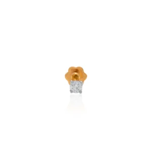 Yellow Gold Diamond Nose Pin