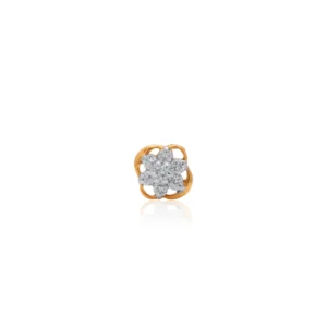Yellow Gold Diamond Nose Pin