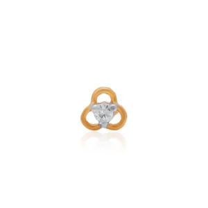 Yellow Gold Diamond Nose Pin