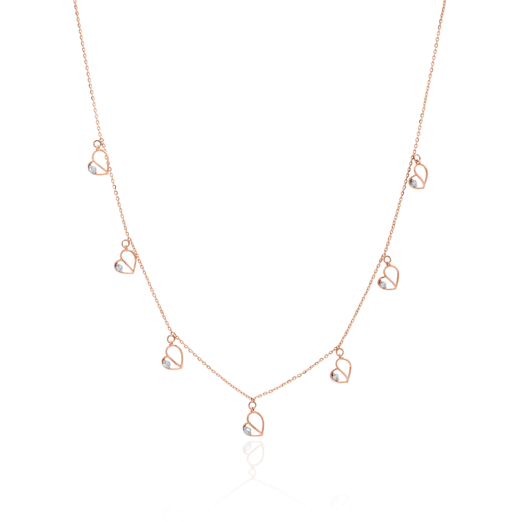 Rose Gold Diamond Necklace - Image 3
