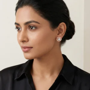 Rose Gold Diamond Earring